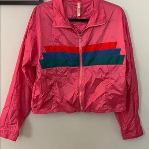 Free People pink crop jacket